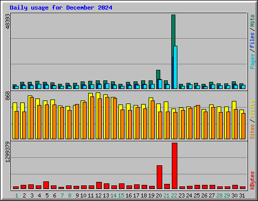 Daily usage for December 2024