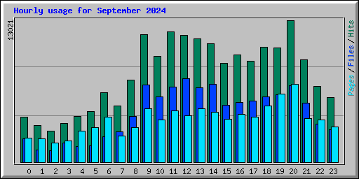Hourly usage for September 2024