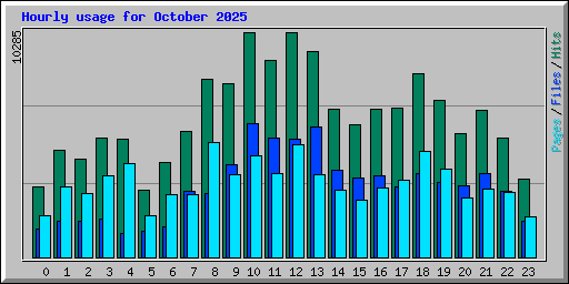Hourly usage for October 2025