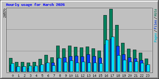 Hourly usage for March 2026