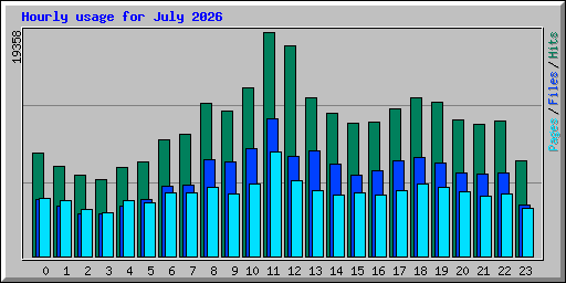 Hourly usage for July 2026